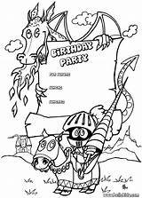 Birthday Coloring Invitation Dragon Party Card Color Cards Pages Print Printable Kids Getcolorings Animals Popular sketch template