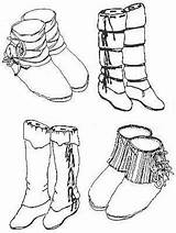 Drawing Moccasins Moccasin Paintingvalley Native sketch template