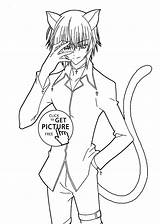 Shugo Chara Coloring Manga Coloriages Catman sketch template