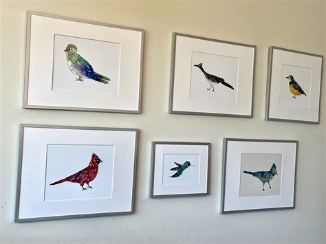 bird art prints set    individual prints etsy
