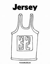 Jersey Coloring Basketball Template Pages sketch template