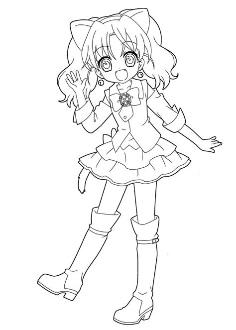girls  jewelpet cartoon coloring pages  kids printable
