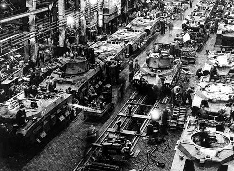 rare photographs show  tank factories    world war