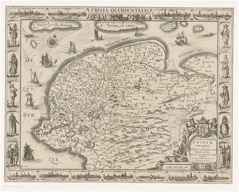 kaart van friesland anoniem  kaarten oude kaarten geschiedenis
