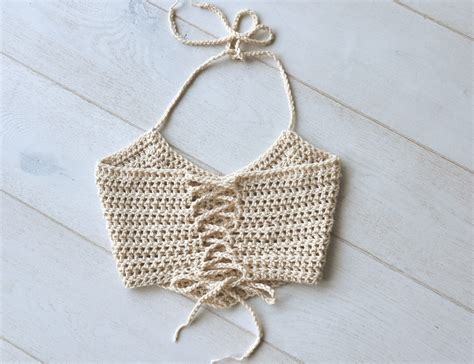neck crop top crochet top pattern  snugglery