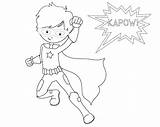 Coloring Superhero Pages Printable Kids Sheets Pow Boys sketch template