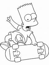 Bart Simpson Pintar Pegar Recortar sketch template