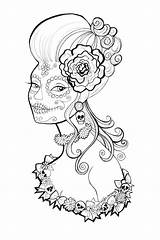 Coloring Pages Dead Heather Adult Printable Skull Skulls Fonseca Mayo Cinco Drawing Color Template Crown Stress Sheets Getdrawings Colouring Sugar sketch template