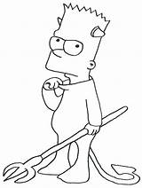 Bart Simpson Coloring Pages Getcolorings Color Printable sketch template