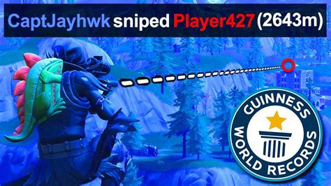 world record longest sniper shot in fortnite 2643m fortnite battle royale funny moments