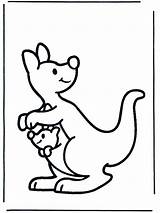Kangaroo Baby Coloring Kids Animals Funnycoloring Pages Advertisement sketch template