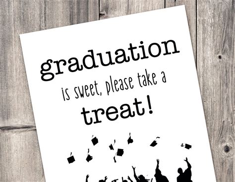 graduation  sweet   treat sign graduation party sign grad