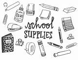 Supplies School Coloring Pages List Printable Kids Color Print sketch template