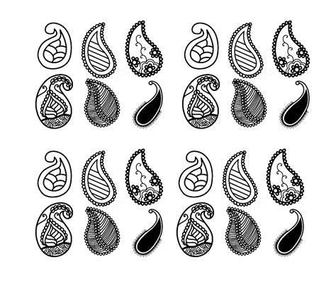 graceful paisley patterns oriental adult coloring pages