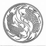 Mandala Fish Coloring Pages Downloadable Holiday Filminspector Primarily Featuring Some sketch template