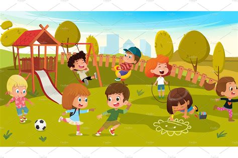 kids play   park playground education illustrations creative market