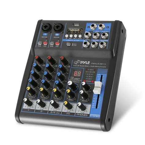 buy pyle professional audio mixer sound board console system interface  channel digital usb