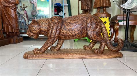 jaguar wood sculpture