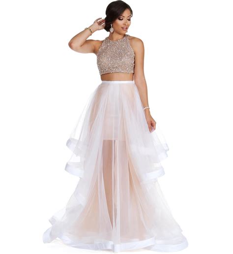 Promo Miya White Two Piece Prom Dress From Windsor