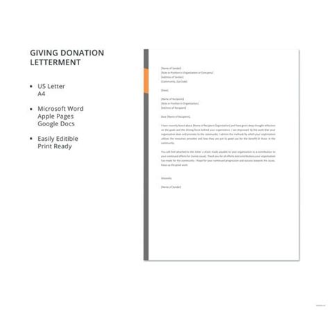 donation letter templates   donation letter donation