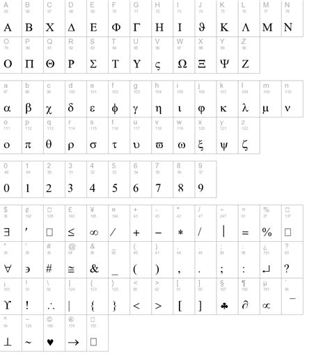 symbol regular truetype font