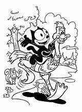 Felix Cat Coloring Pages Color Children Kids Print Characters Justcolor sketch template