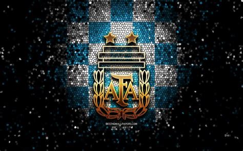 download wallpapers argentinean football team glitter logo conmebol