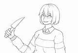 Chara Undertale Lineart sketch template