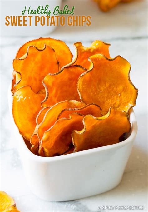 Baked Sweet Potato Chips Recipe Video A Spicy Perspective