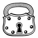 Lock Clip Clipart Outline Cliparts Library sketch template