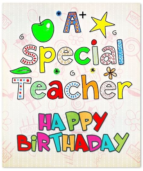 happy birthday teacher birthday cards images wishes