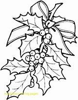 Mistletoe Christmas Coloring Pages Printable Getcolorings Color sketch template