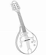 Instrumentos Mandolina Musicales Cuerda Guitarra sketch template