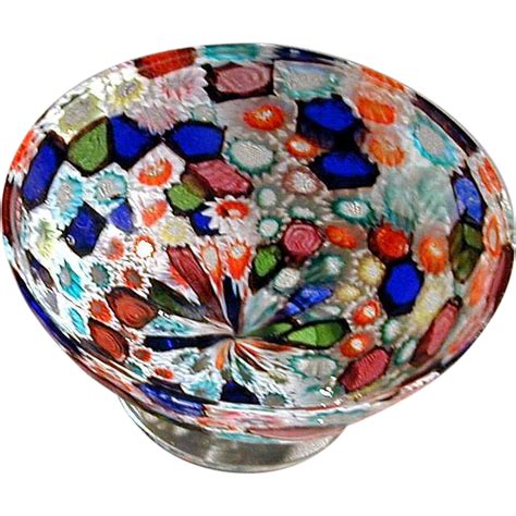 Vintage Murano Millefiori Mosaic Italian Art Glass Bowl
