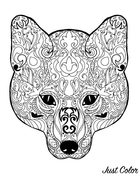 fox wolf cute anime coloring pages  cute anime face girls
