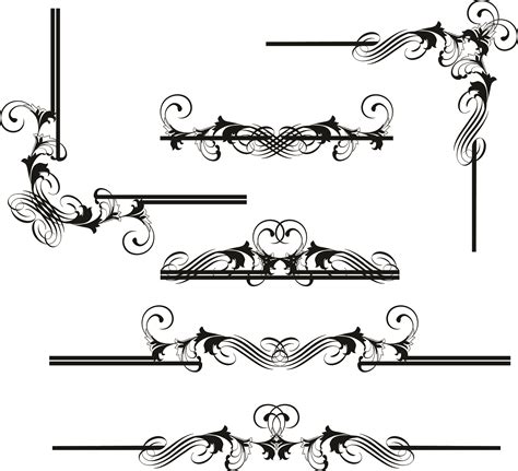 ornate border vector  images  decorative borders  dividers clip art vector