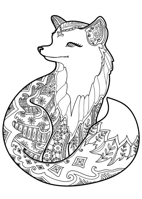 printable coloring pages fox