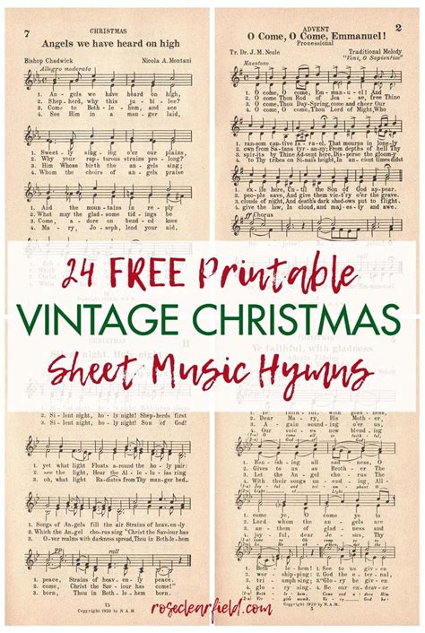 printable vintage christmas sheet  christmas sheet