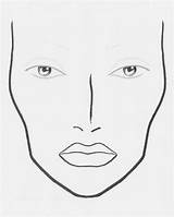 Blank Rosto Sobrancelha Portrait sketch template