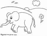 Gajah Mewarnai Hewan Kartun Binatang Gambarmewarnai sketch template