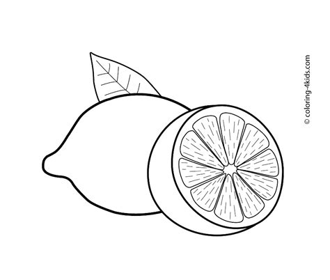 high quality lemon clipart coloring transparent png images