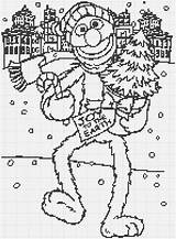Sesame Street Christmas Coloring Pages Comments sketch template