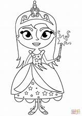 Coloring Princess Pages Wand Fairy Supercoloring Printable sketch template