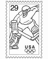 Coloring Stamp Pages Postage Stamps Usps Hockey Drawing Sheets Ice Olympic House Sports Postal Activity Soccer Skating Template Gif Getdrawings sketch template