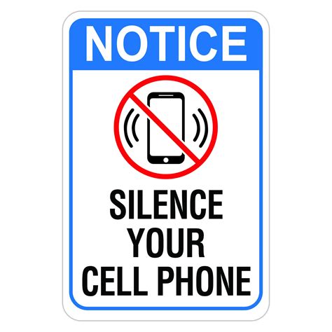 notice silence  cell phone american sign company