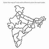 India Map Coloring Drawing Pages Flag Printable Kids State States Blank Print Clipart Sheets Vector Colouring Color Distressed Pdf Studyvillage sketch template