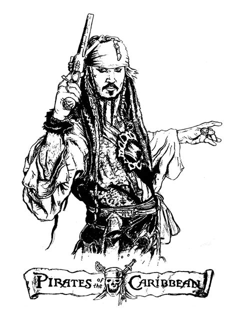 captain jack sparrow coloring pages coloring home