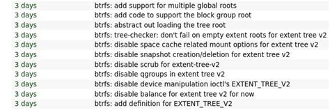 btrfs extent tree  work progressing  improving  file systems  disk format btrfs
