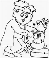 Doctor Coloring Animal Pages Hospital Choose Board Chibi sketch template