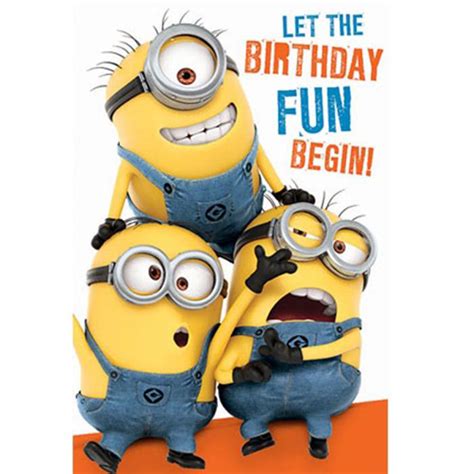 birthday fun minions birthday card  door hanger de character